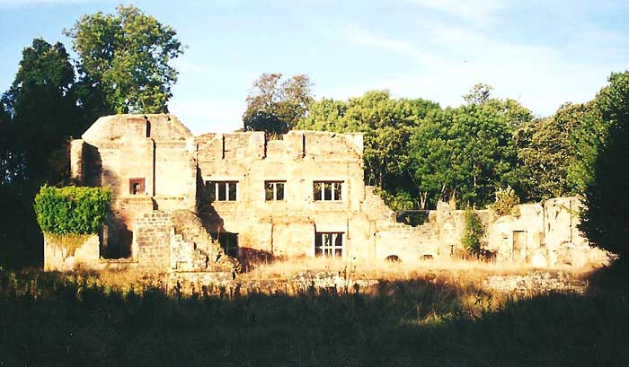 Tyneham House as it is today - hidden in the trees