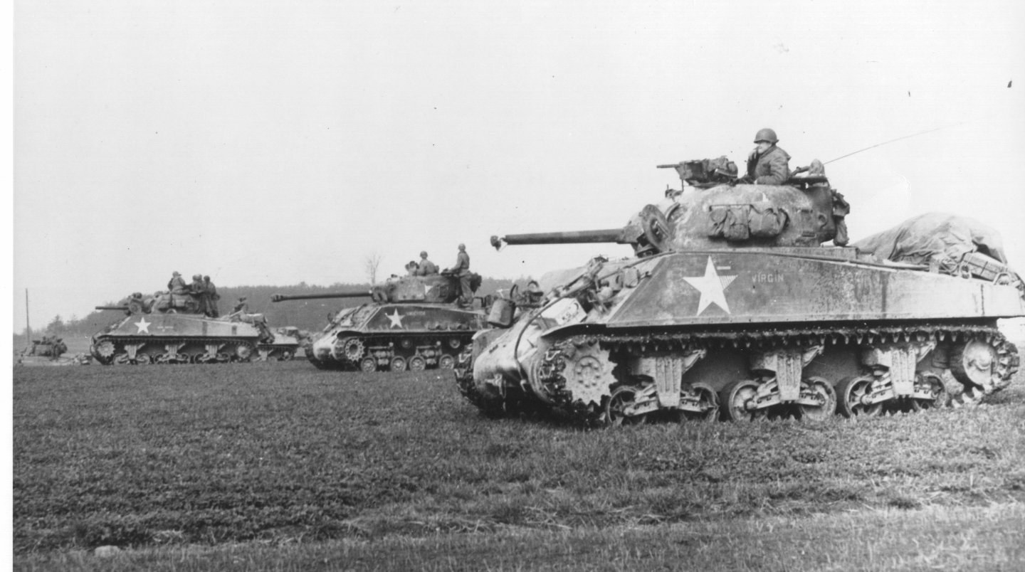 A Sherman tank — the type of armoured vehicle the Lulworth Ranges were used to train