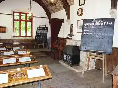 Inside Tyneham school