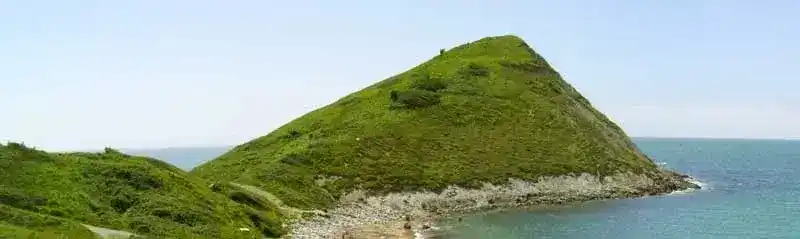 The Jurassic Coast cliffs and bay near Tyneham