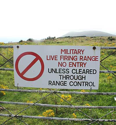 Firing Range Sign