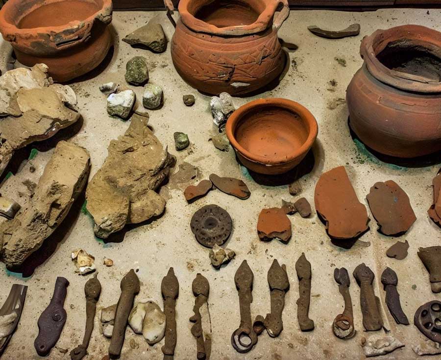 Roman Pottery and Tools